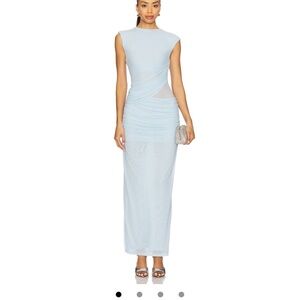 REVOLVE SNDYS Elegant Light Blue Sleeveless Dress